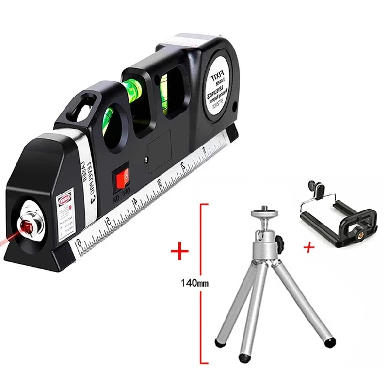 3 in 1 High Precision Infrared Laser Levels With bracket  Optical Instruments Renovation Measurement and Construction Tools