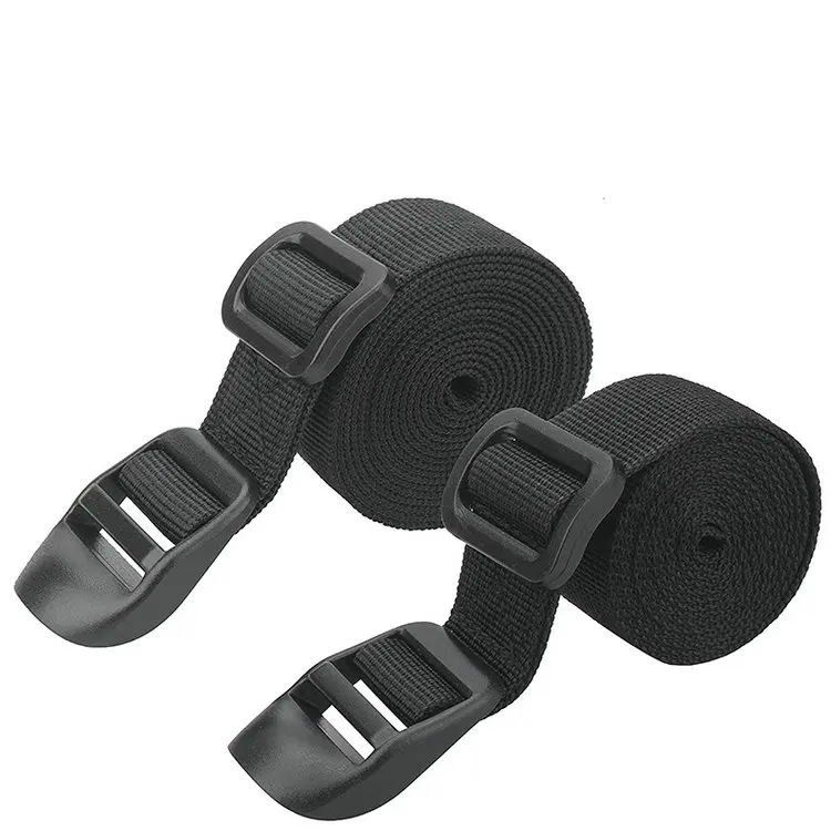 Customized adjustable backpack luggage packing webbing binding strap with ladder lock buckle