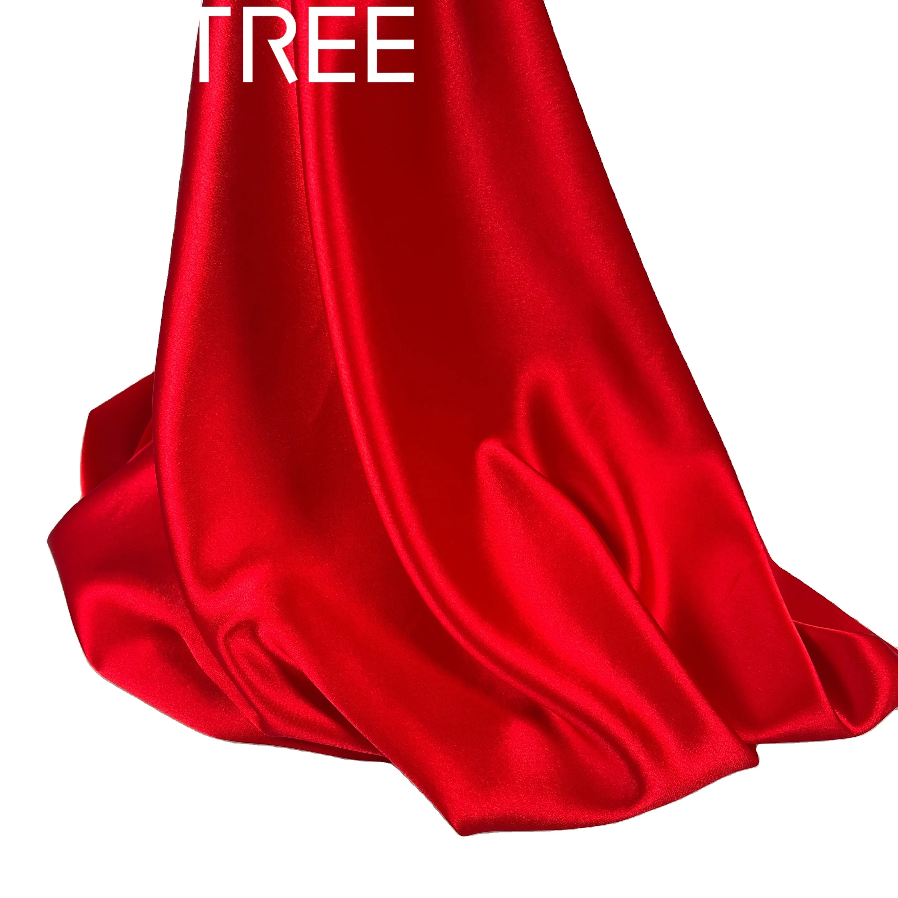 2024 Hot Selling Silk Satin luxury 75%Acetate 25%Polyester Fabric for dresses suit yarn dved sustainable recycling for clothing