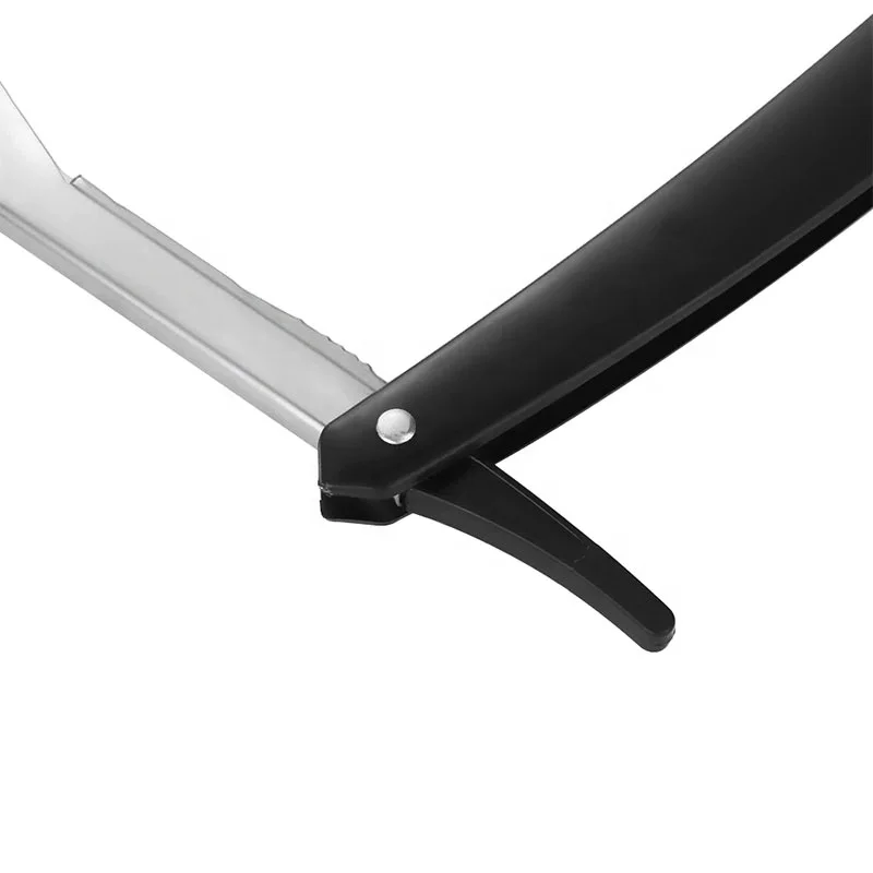 Premium Quality Steel Handle Straight Barber Edge Steel Razors Shaving Folding Razor Men Vintage Edge Metal Razor Sustainable