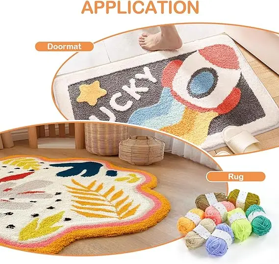 Wholesale 200g Yarn Cone 8ply Rugs And Carpet Tufting Acrylic Yarn For Tufting Gun