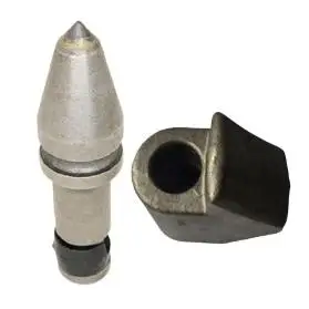 Foundation drilling bucket tooth cladding bullet teeth drill bits auger teeth hard rock cutters round shank drill picks