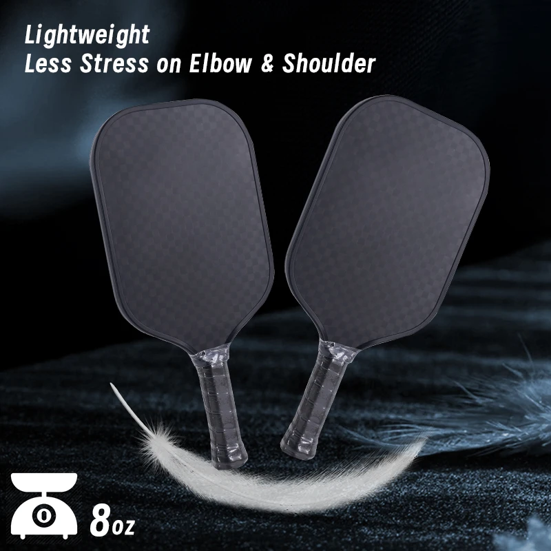 2024 16mm customized pickleball paddle set ball and bag carbon paddle T300,  T700