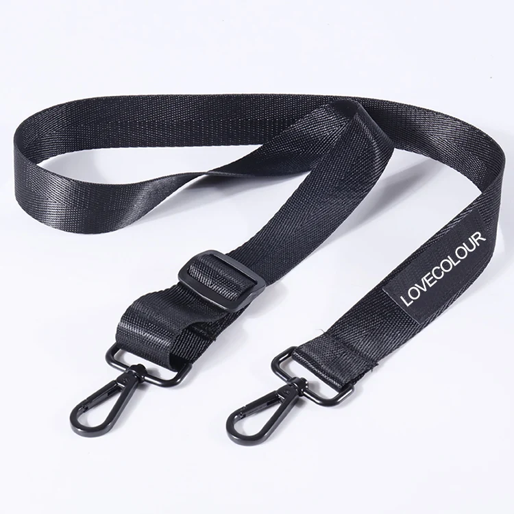 Высококачественная сумка из полиэстера черный нейлоновый плечевой ремень регулируемые ремни для рюкзака с шелковой печатью
