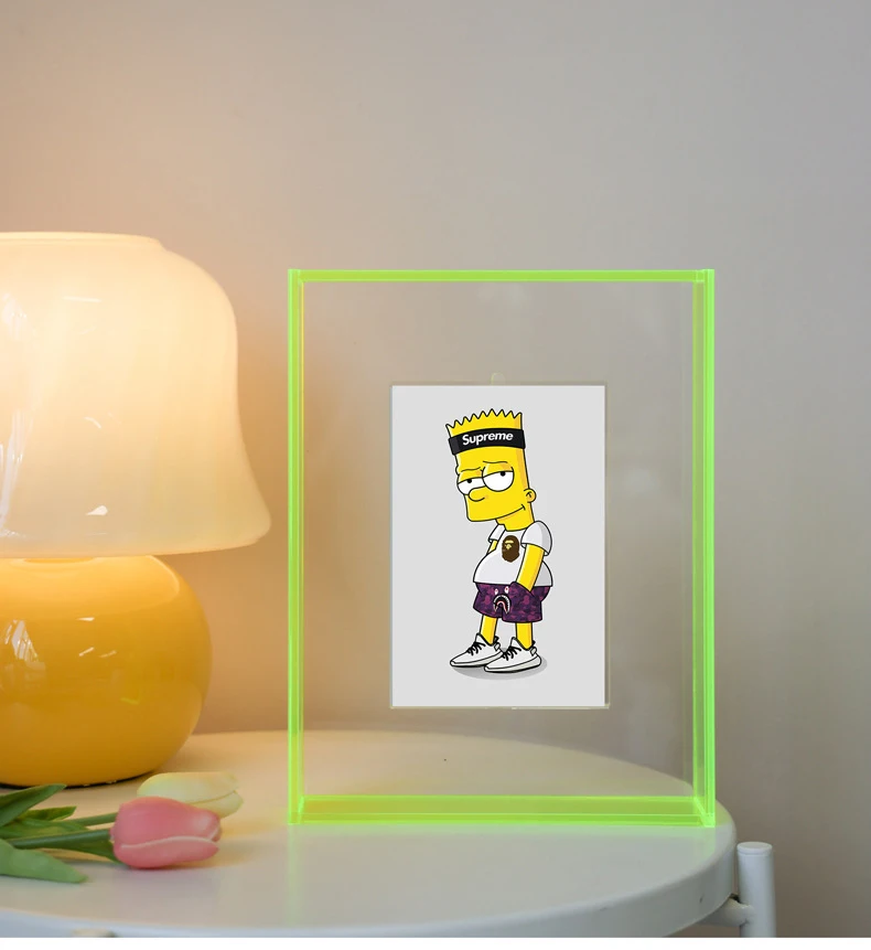 wholesale good quality DIY color acrylic transparent suspension magnetic photo picture frame