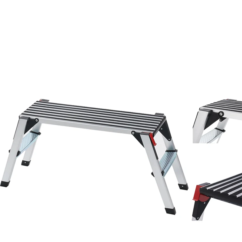 Folding aluminum telescoping ladder lightweight car washing anti-skip compact step stair