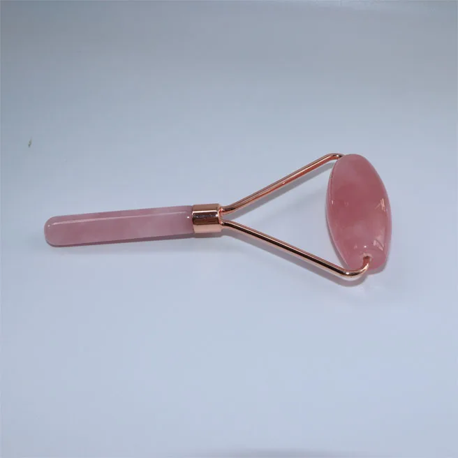 
Custom Logo Quartz Facial Massager Roller New Trending Rose Quartz Facial Roller Rose Contour Facial Roller 