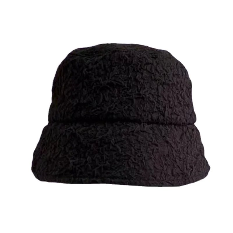 New design Beautiful Multi- color Seersucker comfortable Bucket hat for women outdoor take photos Bucket Hats