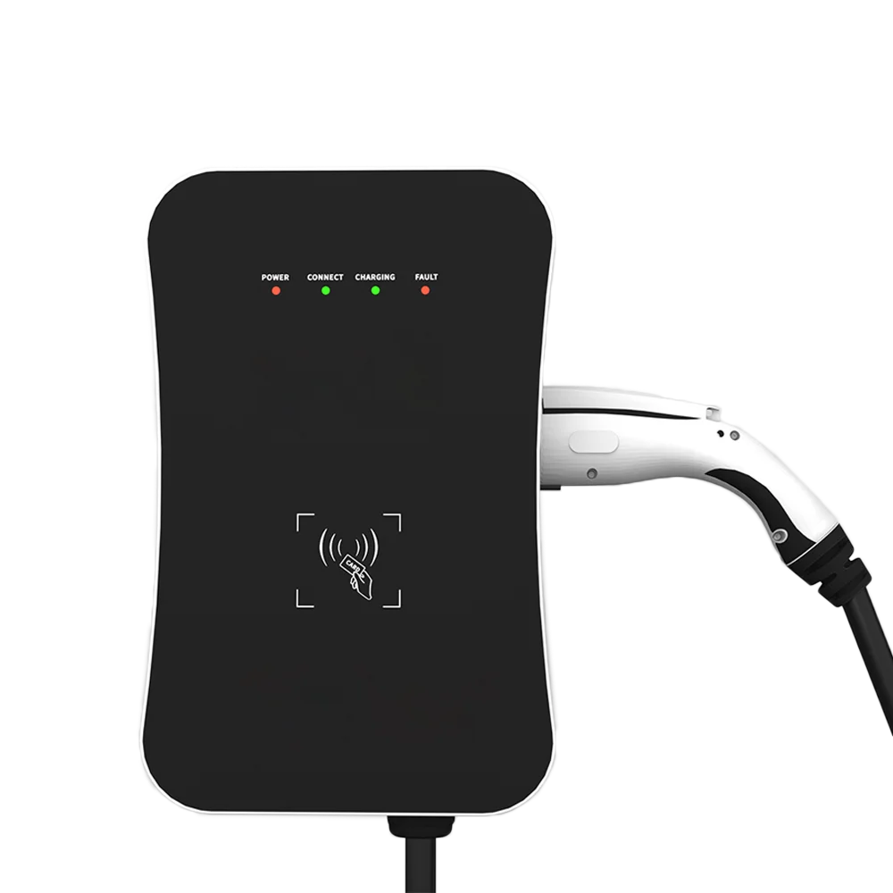32A WEEUYU Wall Mounted EV Charger Station For Electric Vehicle with Socket no cable type 1 to type 2