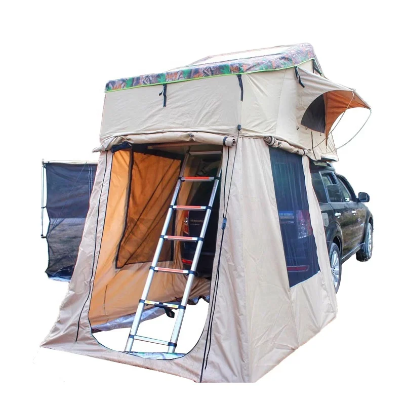 Highly Rated Products Camping Rooftop Tent Annex for 2-3 Person  Tent With PVC Ground Cloth and Front Door