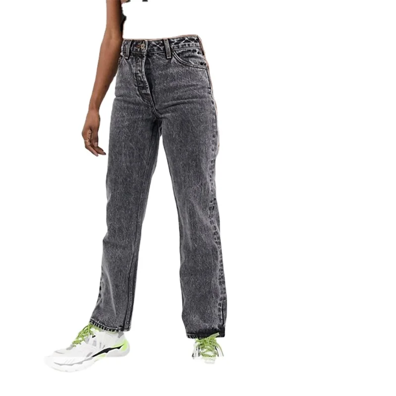 KY Ladies Pants Women Print Trousers High Waist Skinny Jeans Women Jeans Trousers Stock