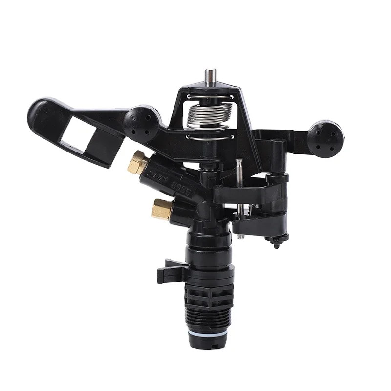 Two-Nozzle Black Sprinkler, Rotating Lawn Sprinkler high quality plastic agricultural irrigation sprinkler