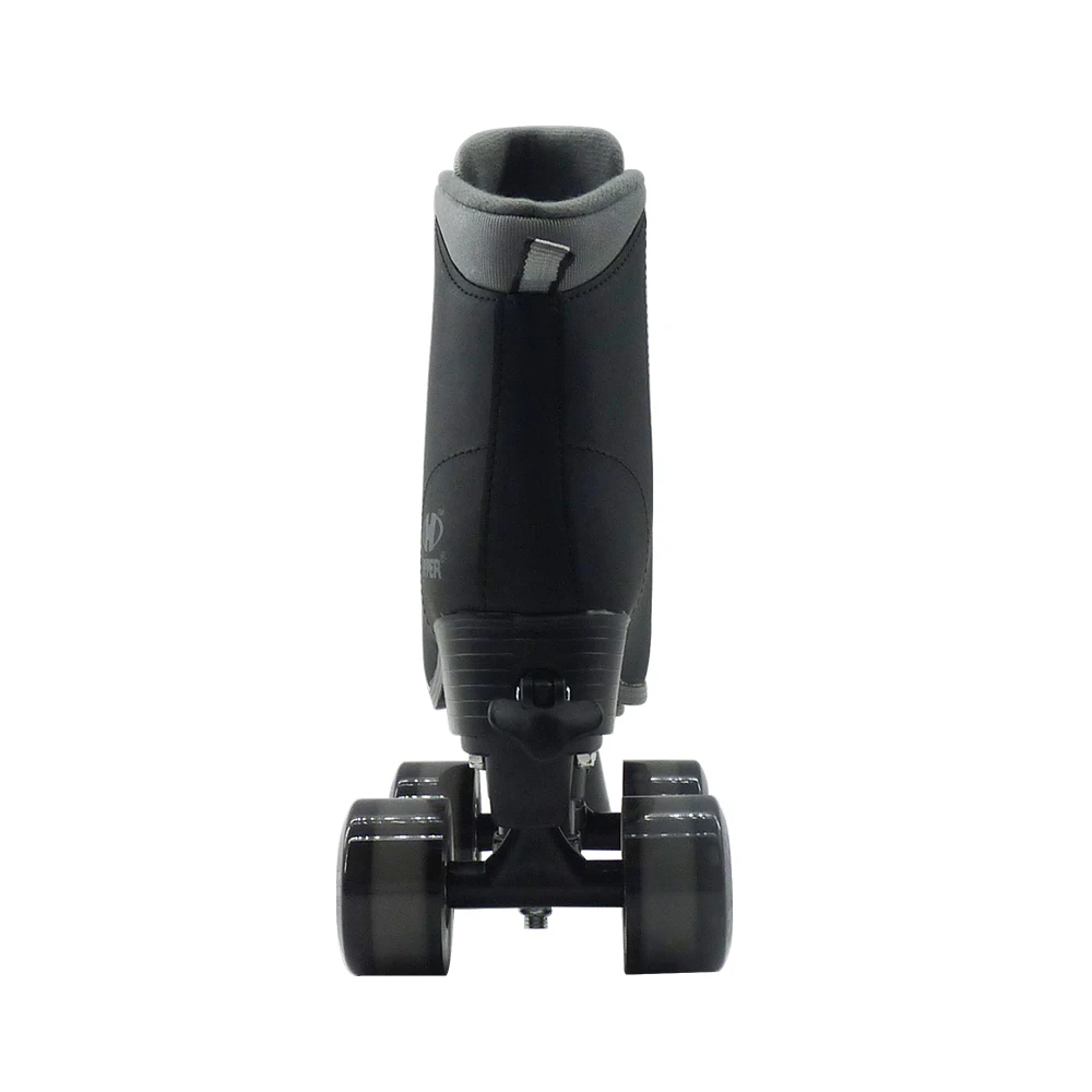 Women Roller Skates Black Space Frosted Leather Double Row Skates Unisex Retro Quad Skates for Outdoor & Indoor