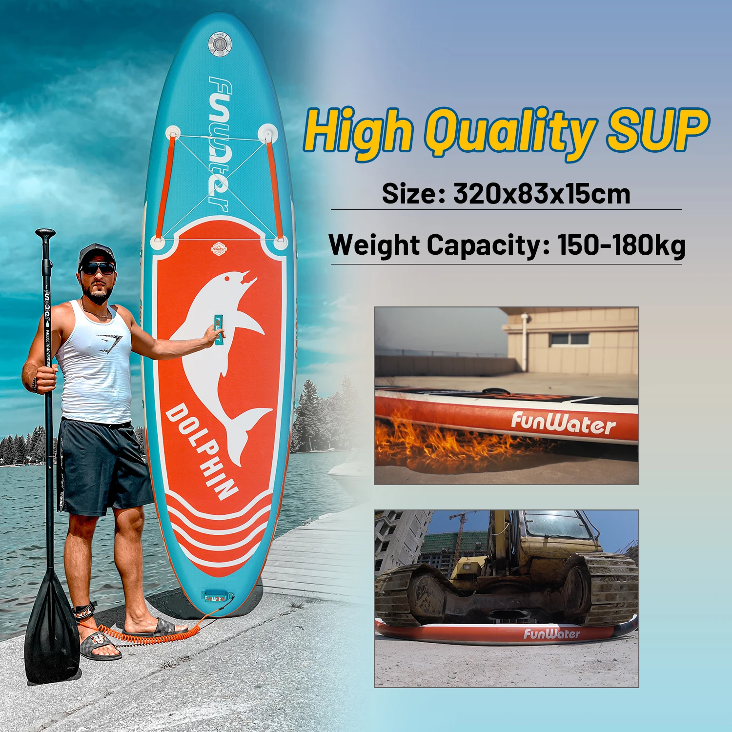 Dropshipping Factory Supply inflatable stand up paddle board surfboard sub board inflatable sup paddleboard Funwater