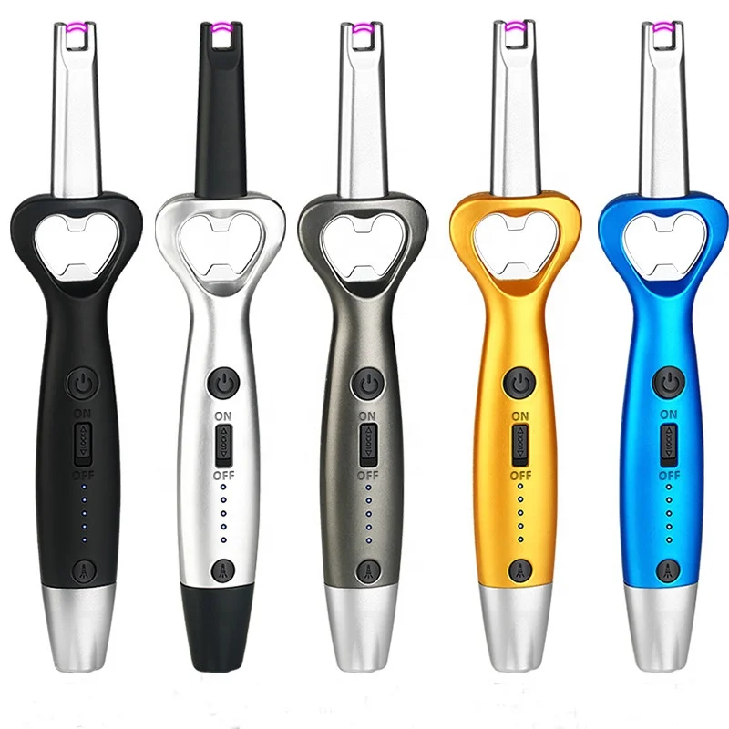 Charging Arc Iighter Multi-Purpose Bottle Opener Ignition Gun Lighting Outdoor Windproof Bbq Flame Lighter
