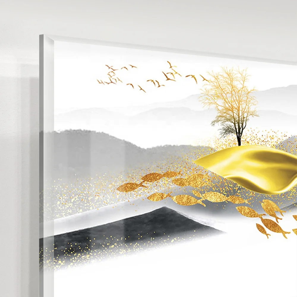 Best Selling  Damp Proof Abstract Scenery Painting Print Canvas Art Acrylic Wall Art for Hotel Room