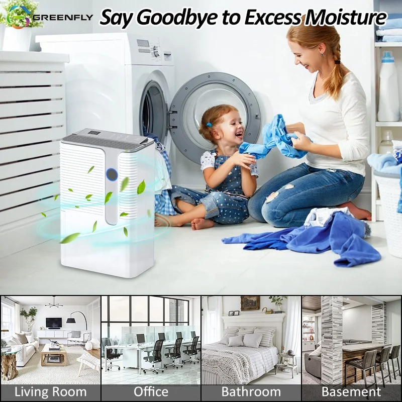 Home using smart 24L dry clothes R290 refrigerant portable dehumidifier low noise 5L water tank air dehumidifier
