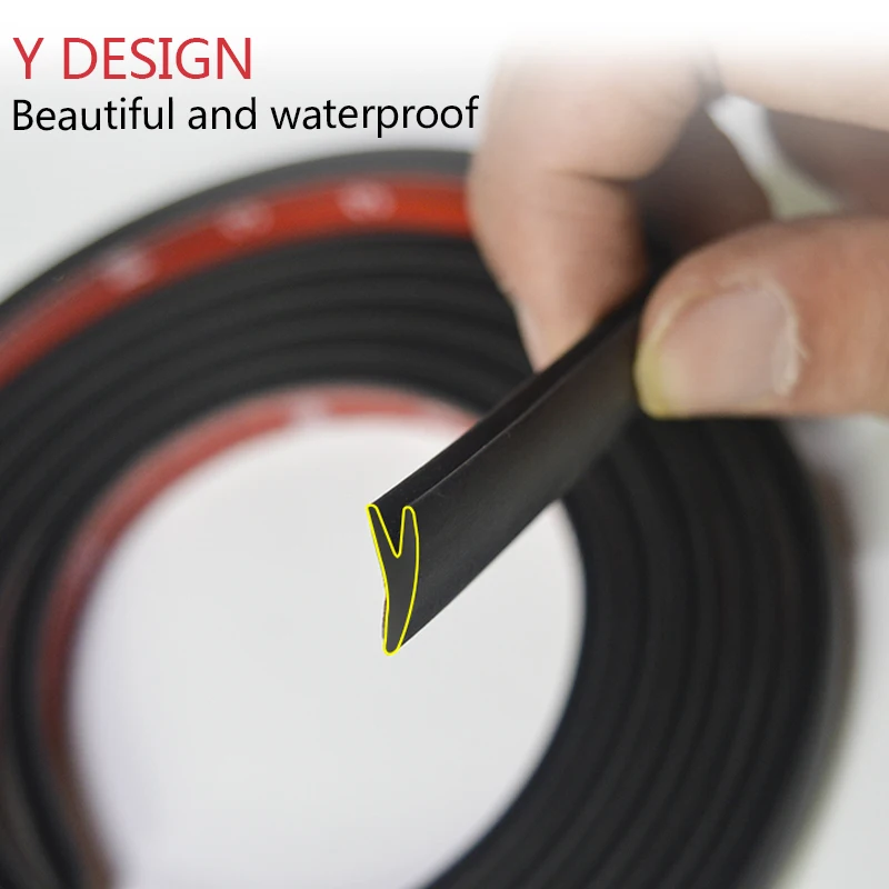 Y Shape Rubber Seal Strip Auto Rear Window Decorative For Hatchback SUV Car Windshield