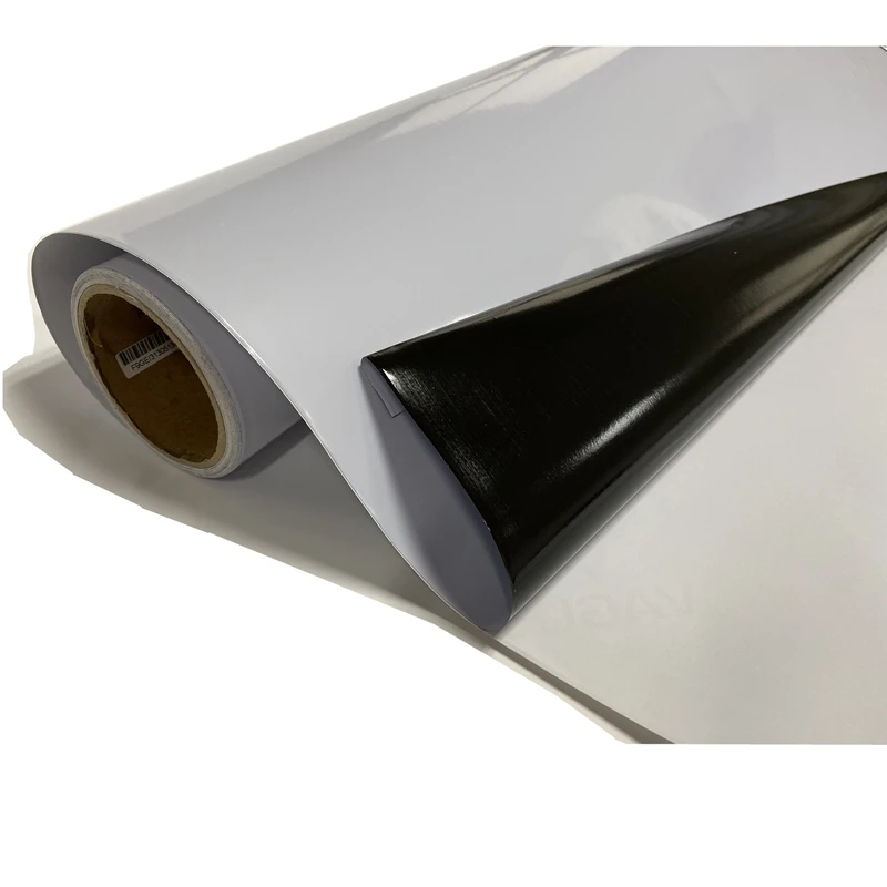 Premium Glossy Solvent Decoration Black Grey Glue Bubble Free Self Adhesive PVC Vinyl