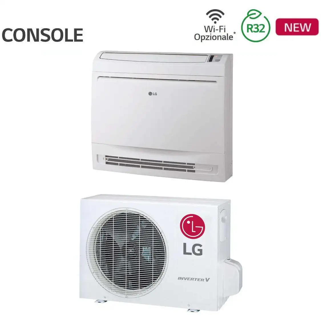 Climatizzatore Condizionatore Console Inverter LG 9000 Btu UQ09F R-32 Wi-Fi Optional - Novità