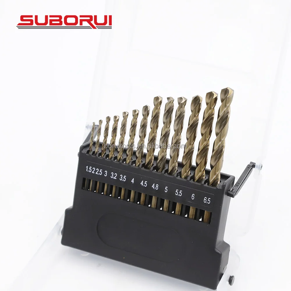 SUBORUI DIN338 Fully Ground Power Tool Accessory HSS INOX Metal Drill Bits Set for Stainless Steel Metal Jobber Twist Drill Bit