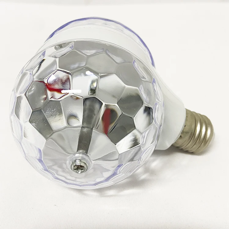 Crystal Disco Bulb for Disco Birthday Party Club Bar Christmas Auto rotating RGB Party Light Lamp LED Strobe Bulb Stage light