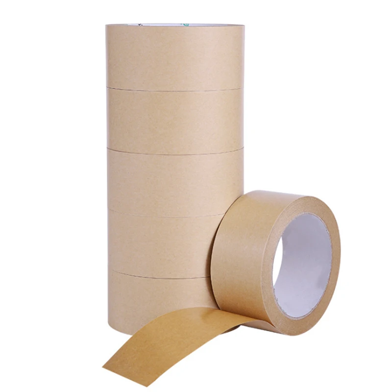 Paper Seal Packaging Hot Melt Adhesive 120MIC Gum Recycle Box Recycled Writable Kraft Tape