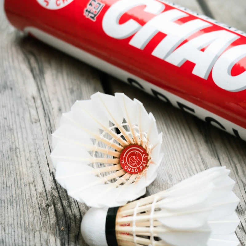 chaopai special RED cheap  BWF APPROVED  high quality most durability flight A  feather badminton shuttlecocks goose feather
