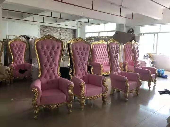 
European classical high back luxury wedding chair 