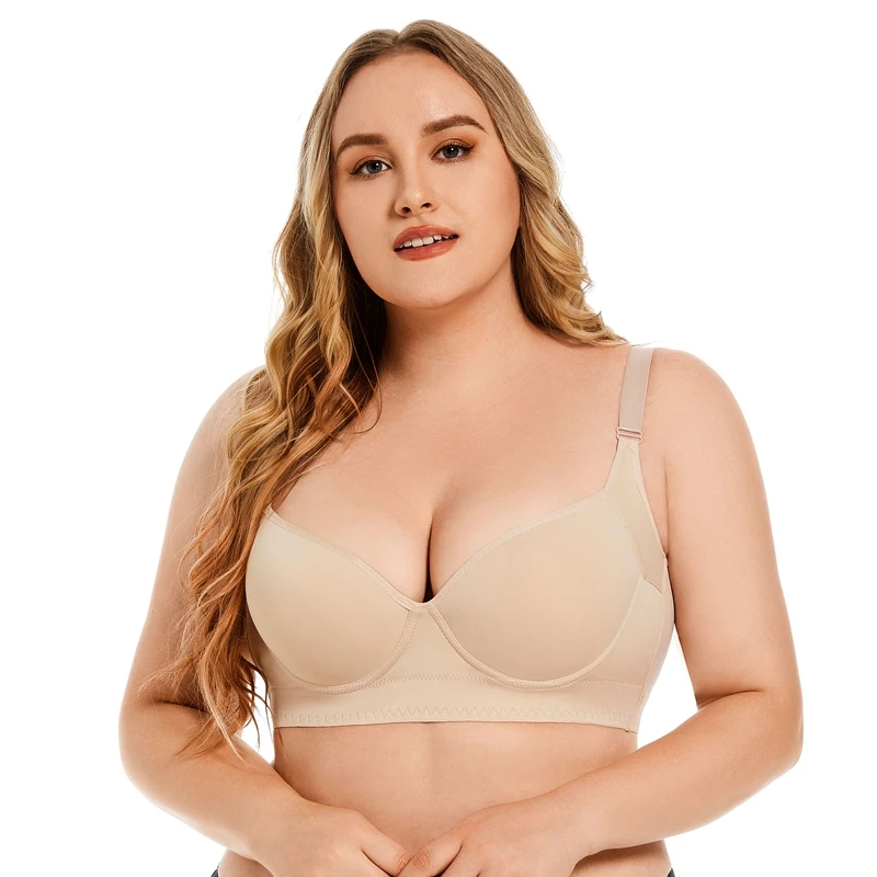 Wholesale Gathering and receiving breasts body seamless cup vest type body sculpting beautiful back long plus size sports bra