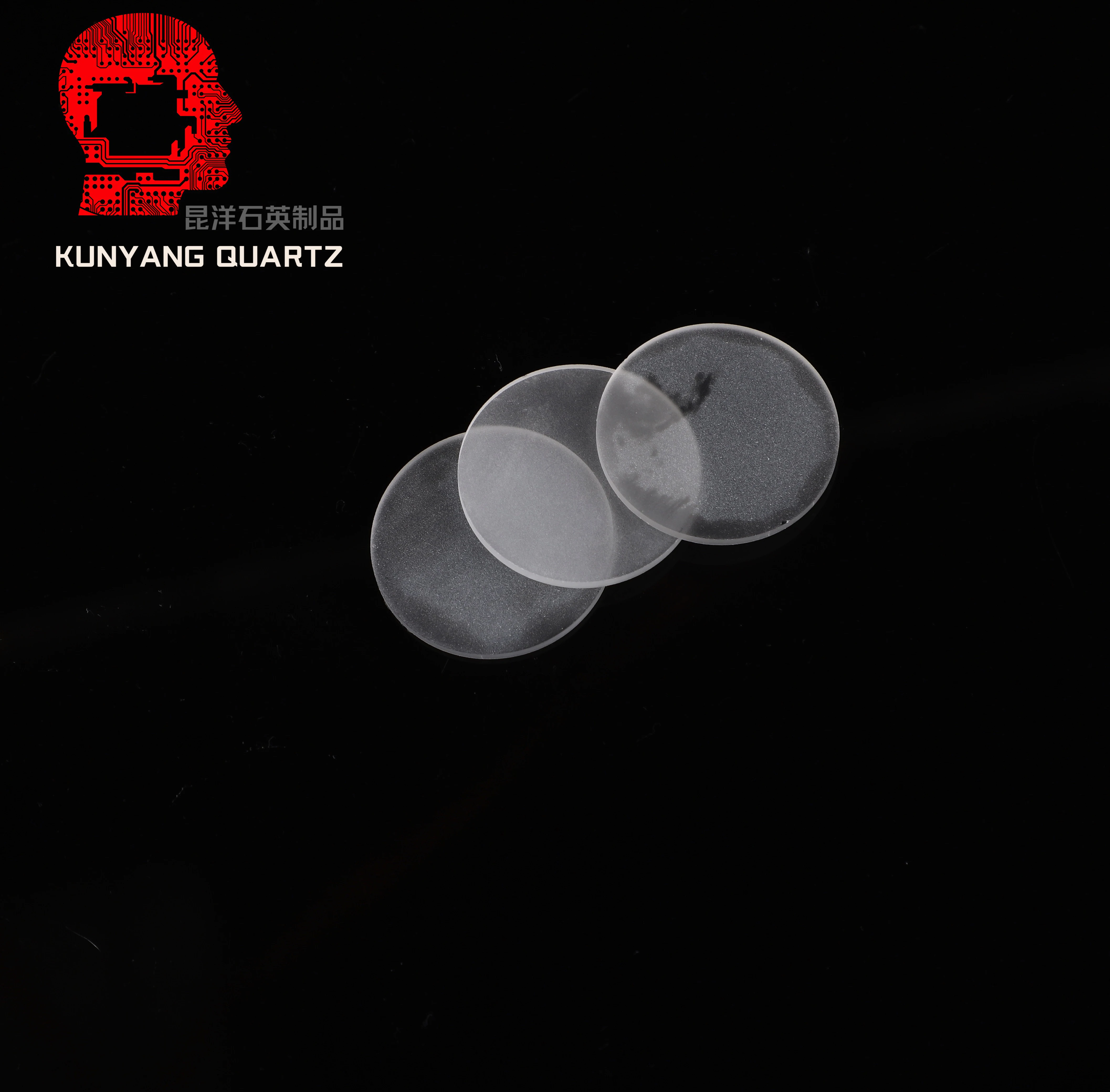 Round transparent quartz glass plate disc/ disk for heat observation window