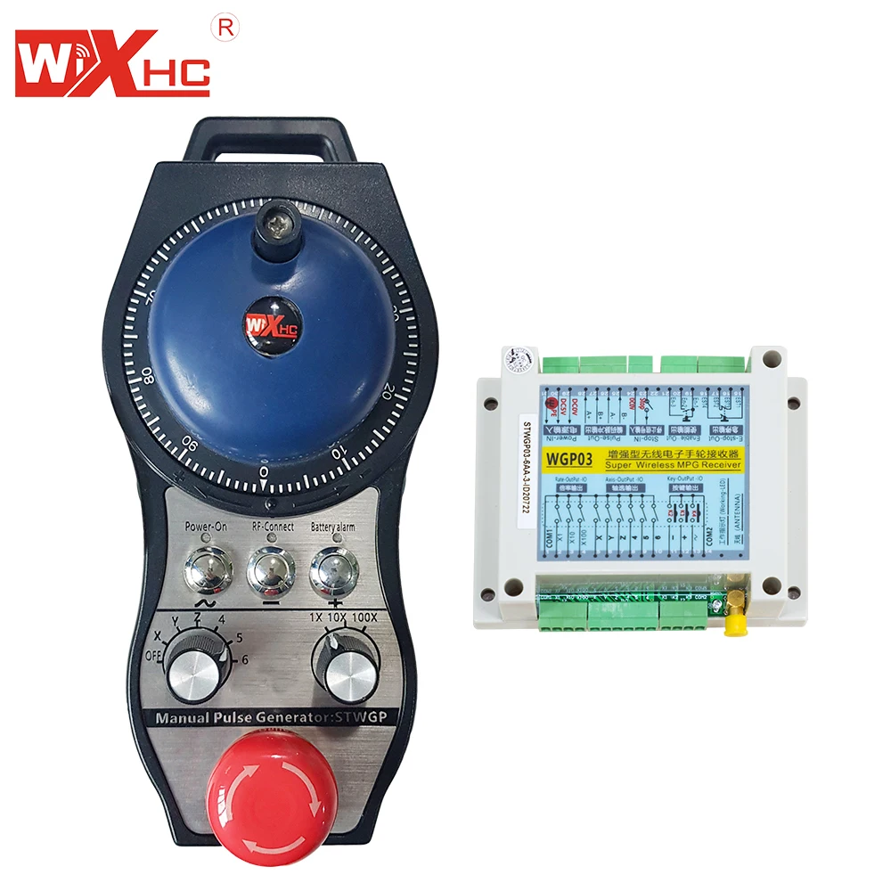 CNC Manual Pulse Generator Pendant Wireless Handle MPG STWGP with E-stop electrical hand wheel