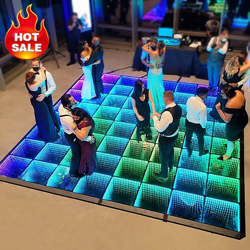 Led Dance Floor Magnetic Pista De Baile Led Wedding Party Event Fiestas 3D Infinity Mirror Led Portable Dance Floor
