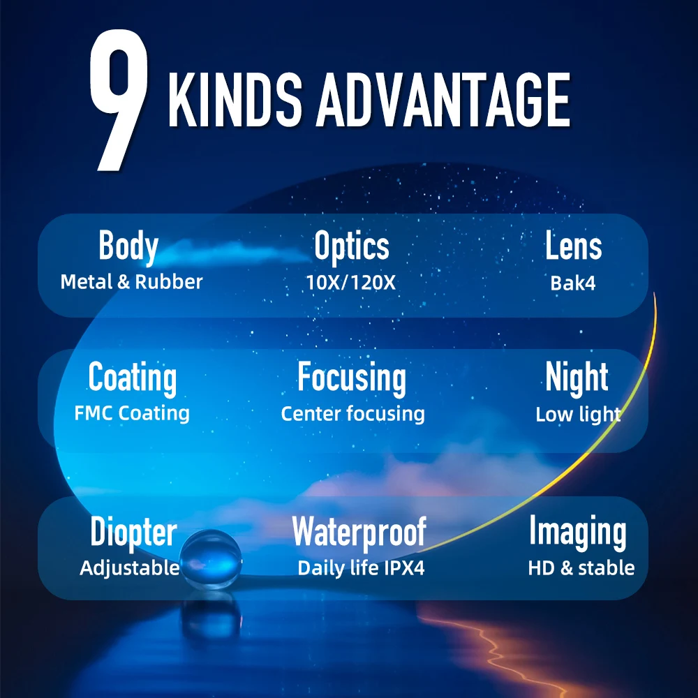 10-30x50 Compact Sports zoom Binoculars for Adults  Binoculars for Bird Watching Hunting Travel