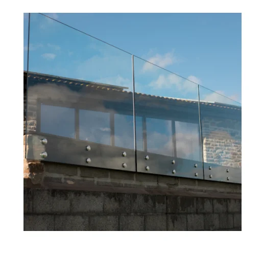 Ace Popular Stainless Steel Standoff Glass Railing System Balcony Deck Handrail Pool Staircase Balcony Pool Staircase