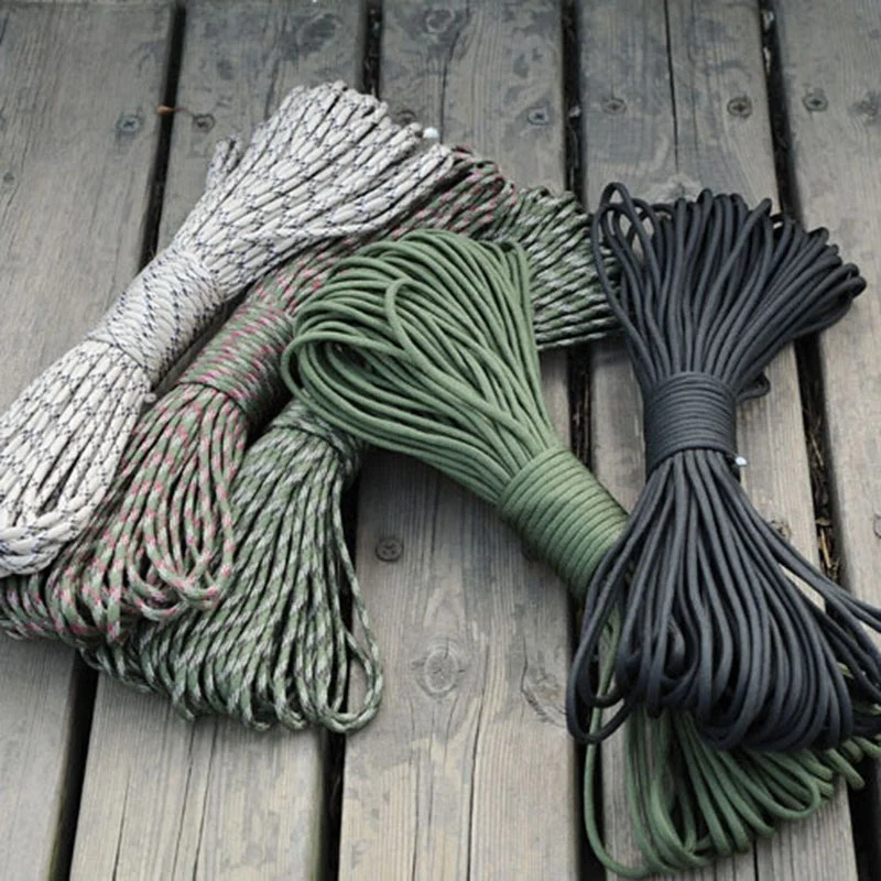 China factory wholesale strong colorful outdoor umbrella rope climbing equipment camping tent windproof braided safety rope
