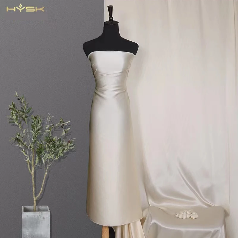 fast shipping white charmeuse 100% pure silk satin fabric soft bridal organic natural vintage wedding meter textile luxury