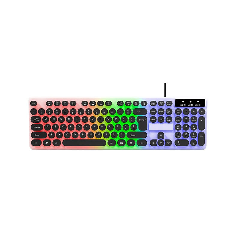 Led Wired gaming keyboard multimedia computer PC gaming keyboard for professional gamer