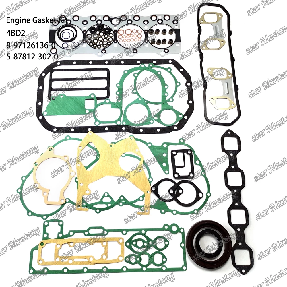 4BD2 Engine Gasket Kit 8-97126136-0 5-87812-302-0 Suitable For Isuzu Engine Parts
