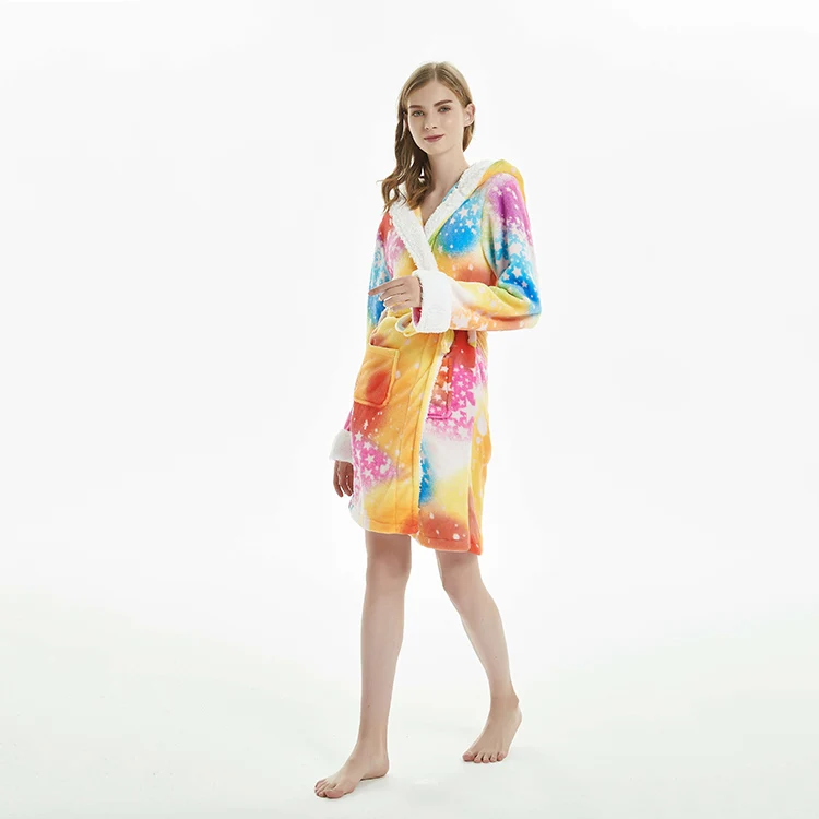 
Fashion Unicorn Bathrobe Sleepwear Adult Animal Pajama Unicorn Bath Robe Cartoon for Women Men 