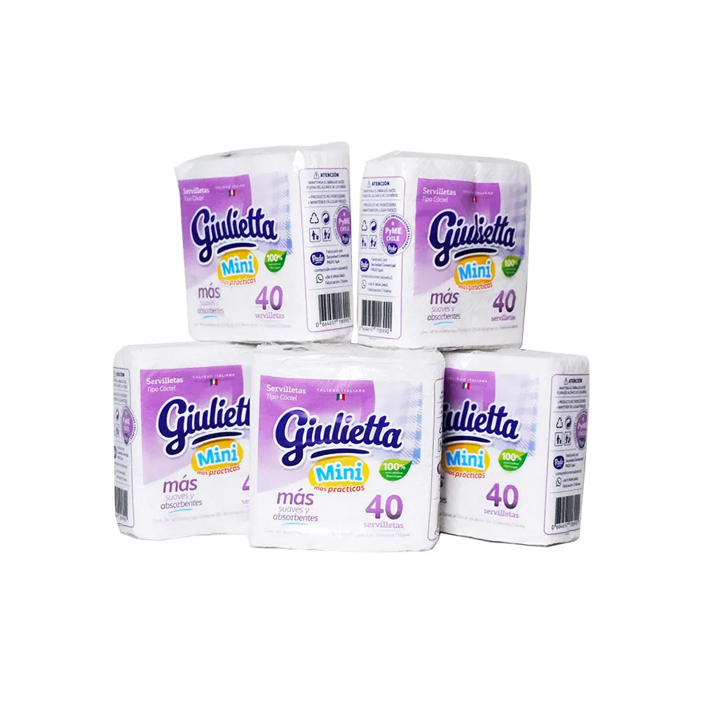 Hot Sale Dinner Napkin Paper Tissue Bag Wood Pulp Soft Material Printed Dinner Napkin Paper