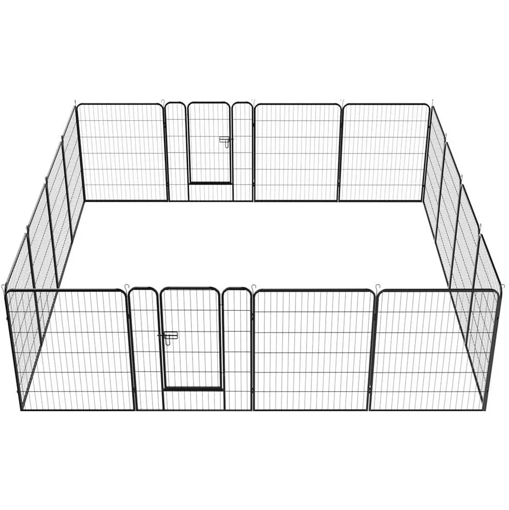 Large size Metal Folding Wire Rabbit Fence Dog Playpen pet dog house kennel iron metal fence