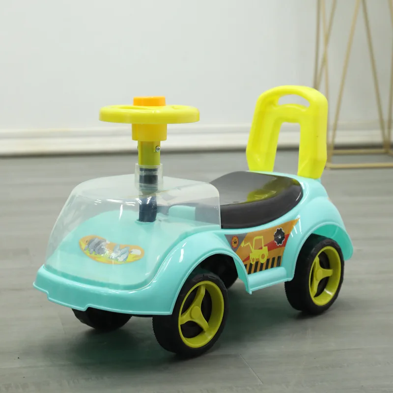 Cheap oem Kids Push Car Plastic Ride On Baby Toy Car with light and music/Baby Swing Car 4 wheel bike for baby