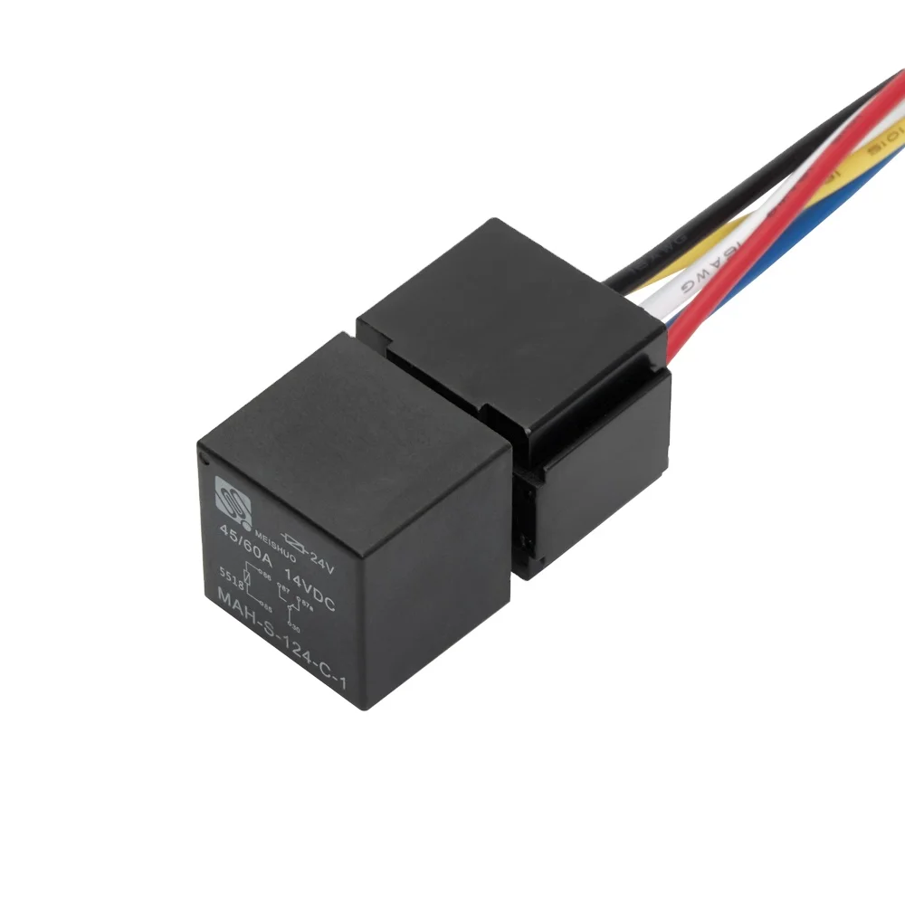 MEISHUO MAH-S-124-C-1  changeover type car automobile relay  JD1914  24 v 30a 60A 4pin 5pin JD1912