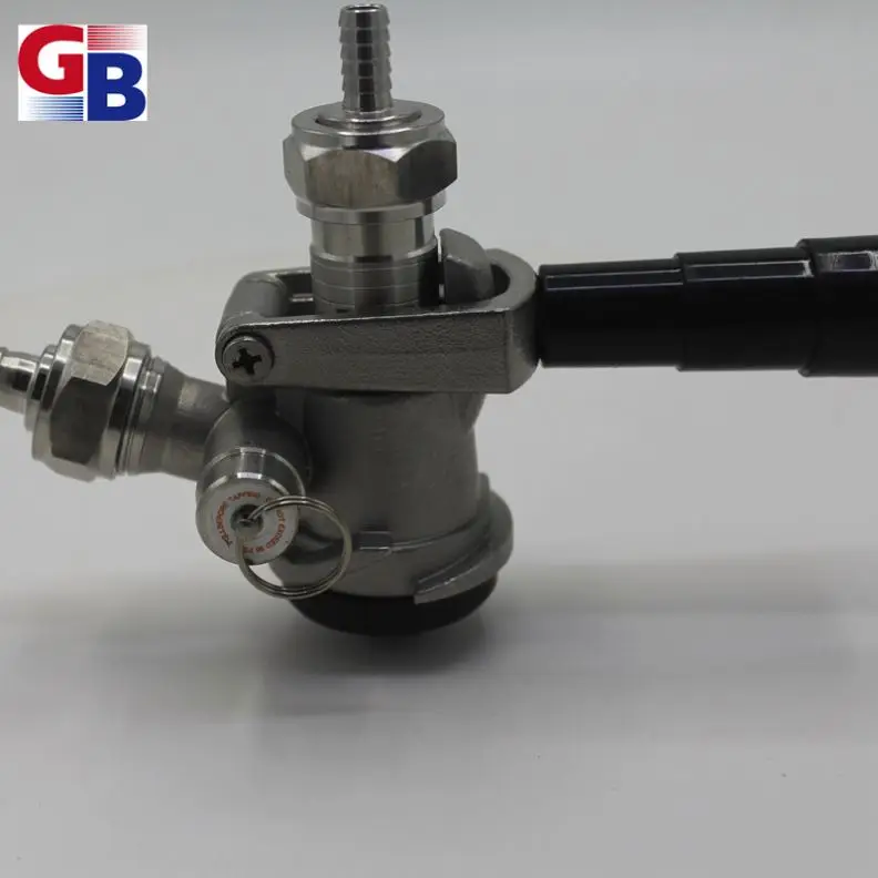 BKC10039 Прочный латунный S-образный диспенсер для пива, муфта для бочонка с безопасным клапаном