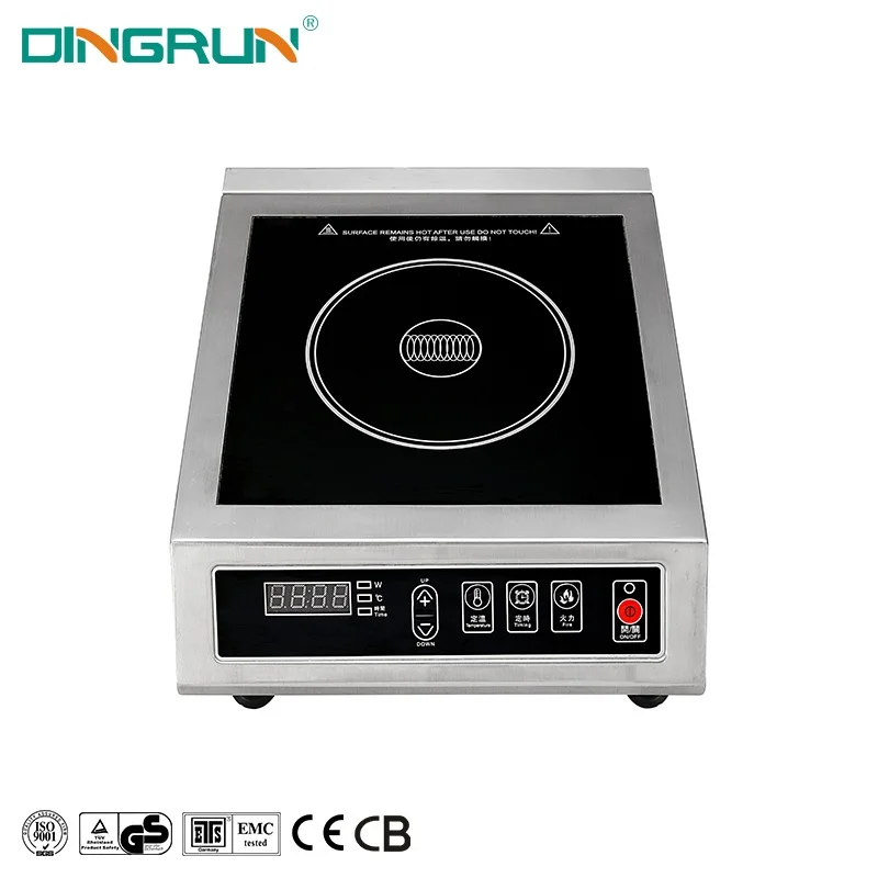 High Power 3500W Restaurant Commercial Induction Hob Stainless Steel Waterproof Key Control Induction Cooker
