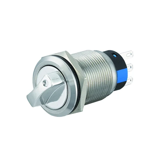 LA38 series  3 position metal  19mm metal selector switch stainless steel button