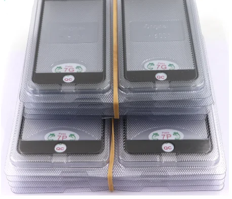 Cold press Front Screen Glass Lens with frame  and OCA film 3 in 1  for iPhone 7 7 plus 8 8 plus with Ear Speaker Mesh