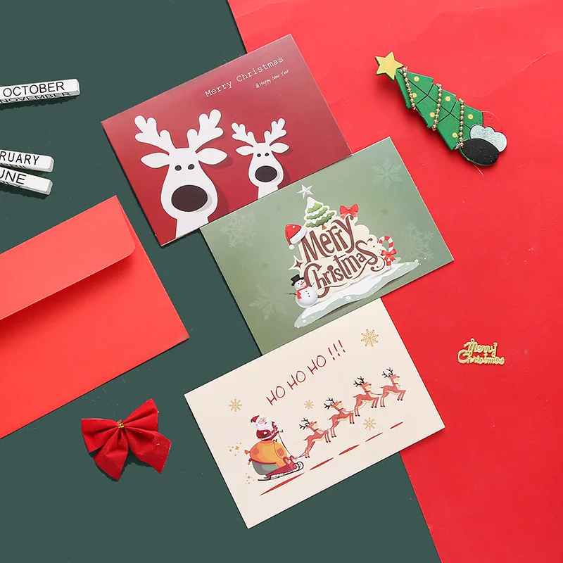 Christmas Cards Custom Design Printing Paper Christmas Greeting Paper Thanks Gifting Cards