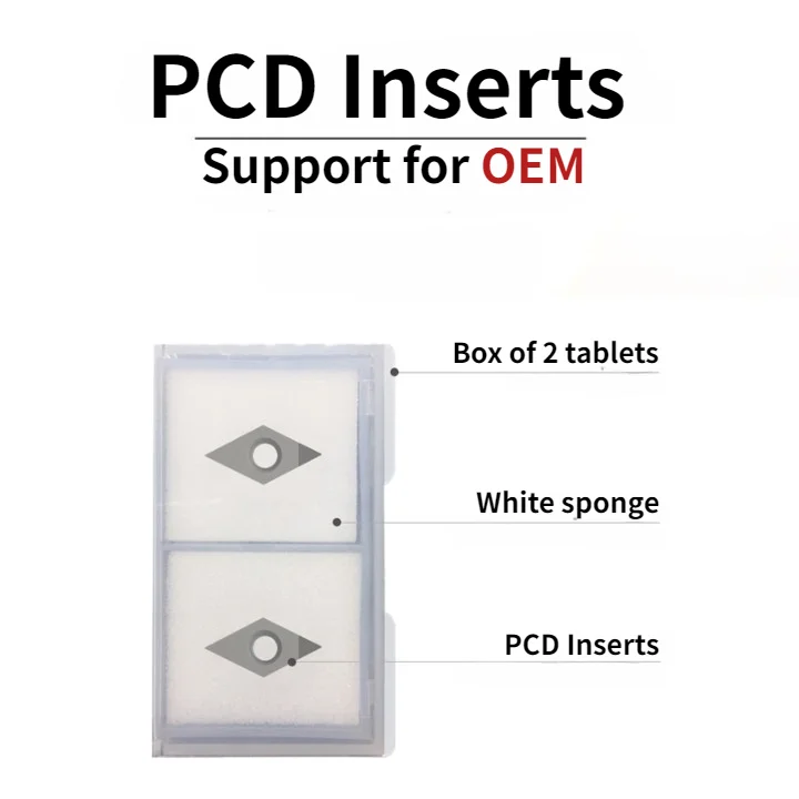 Diamond inserts for copper and aluminum CNC lathe tools turning tool grains super bright PCD cutter head